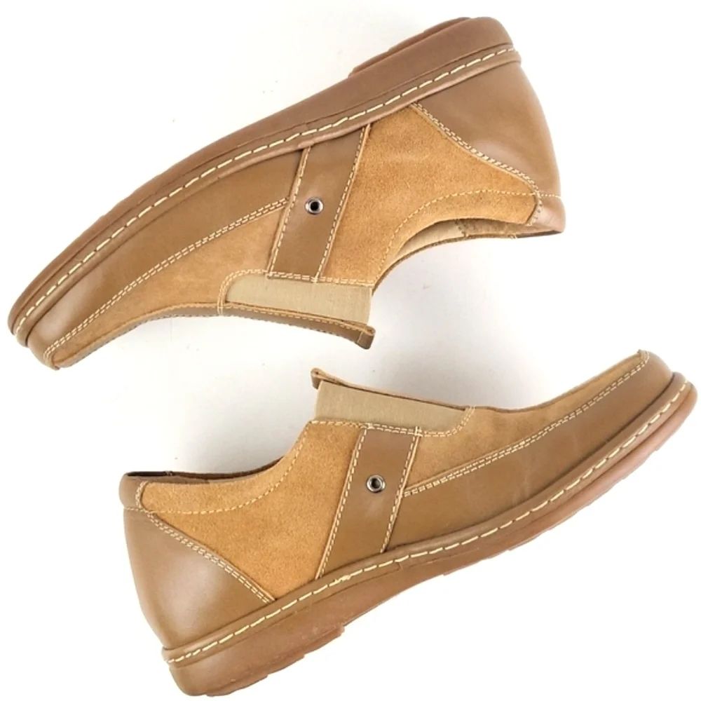 Calden Suede Leather Slip-on Casual Loafer Elevator Shoe Tan Men's Size 7 - Picture 10 of 16